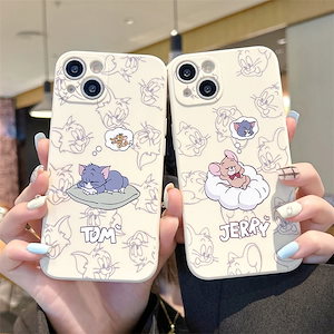 スマホケース トムとジェリー iPhoneケース シリコンケース クリアケース カップル ペア かわいい キャラクター 耐衝撃 落下防止 韓国人気