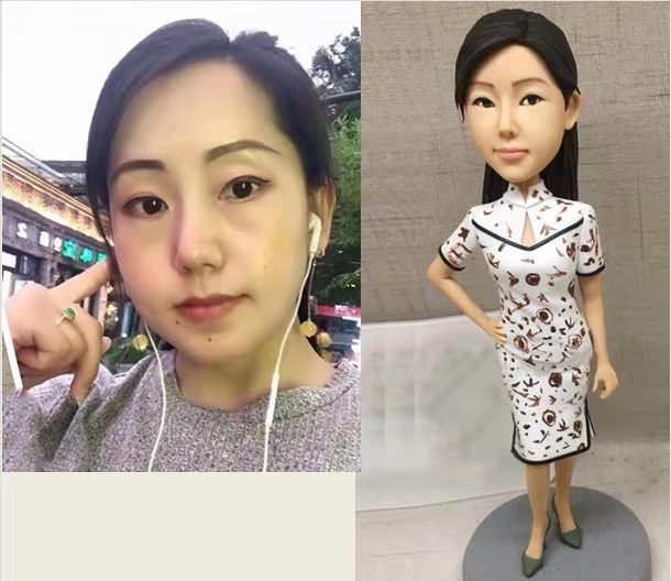 【オーダーメイド】3D肖像画 似顔絵 人形 フィギュア 彼氏 彼女 誕生日 ケーキトッパー 記念日 カップル 友達 プレゼント