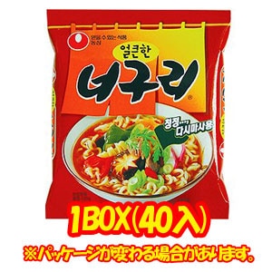 ノグリラーメン(辛味)　1箱（40個入)　韓国ラーメン　韓国食品　韓国袋ラーメン　インスタントラーメン　너구리
