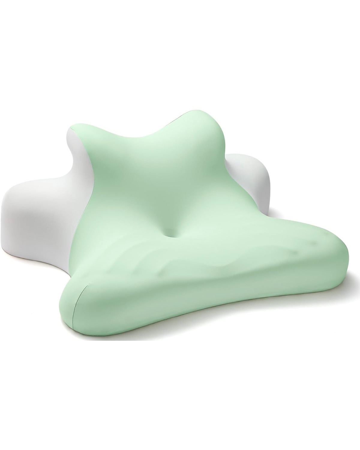 低反発枕 理学療法士監修 凹型中空 カバー洗濯可 グリーン