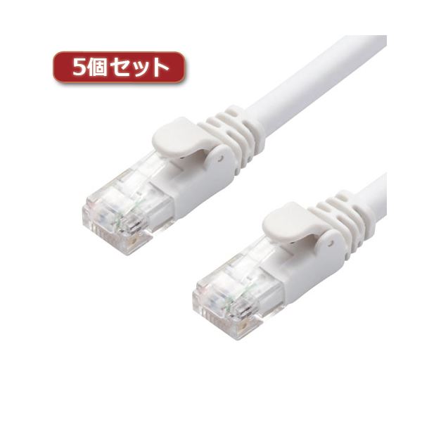 (5個セット) エレコム LANケーブル/CAT6A/スタンダード/10m/ホワイト LD-GPA/WH10X5
