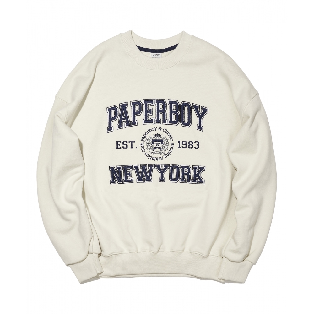 PAPERBOYニューヨークアーチスウェットシャツ - アーモンド