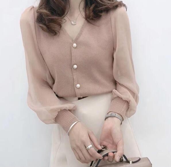 ニットトップス カーディガン シャツ レディースブラウス