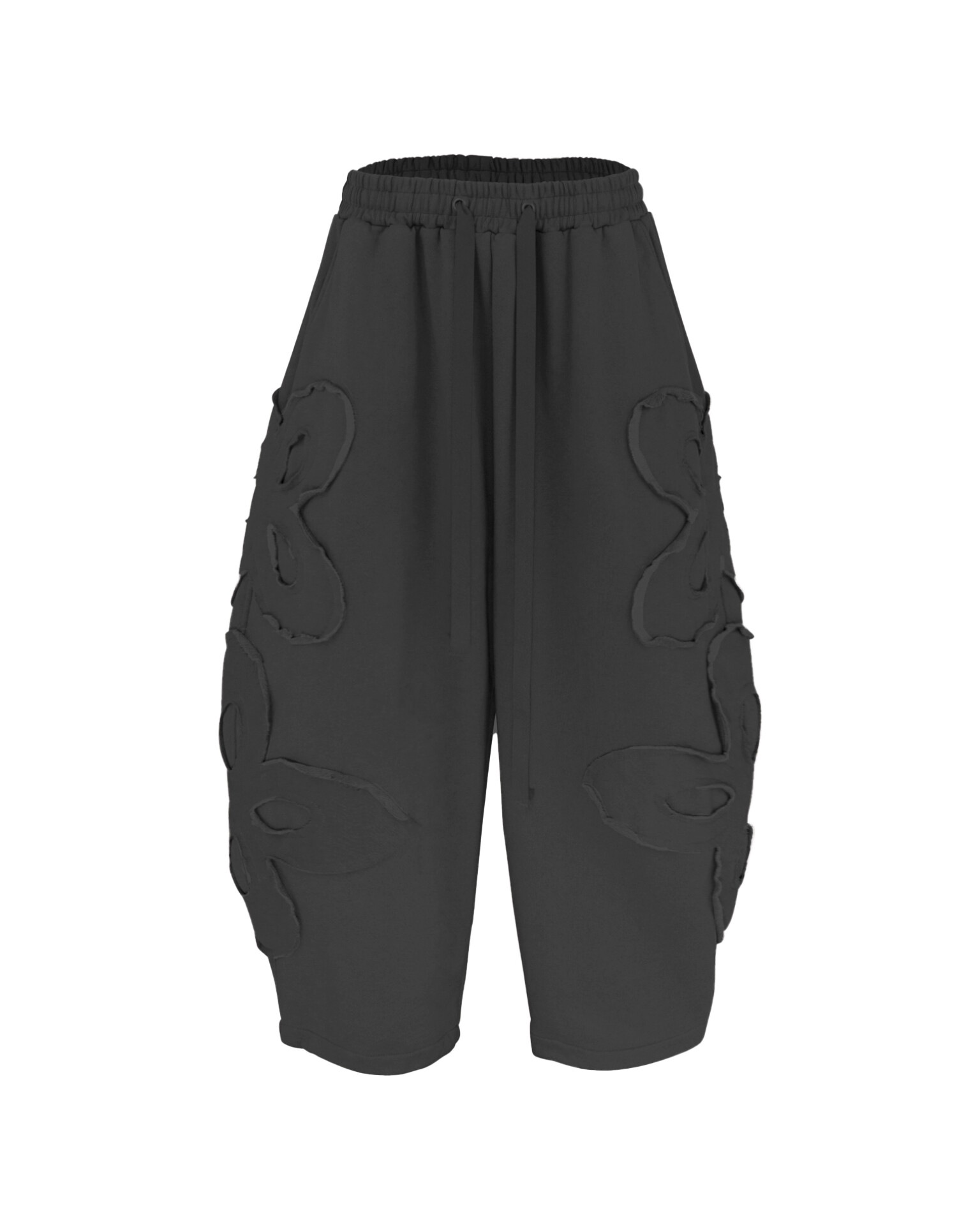 【SURGERY】 SURGERY CLOVER LOGO PATCHS SWEAT PANTS : BLACK