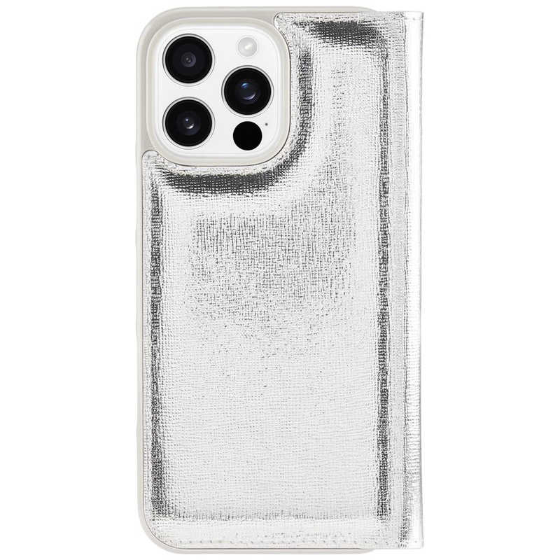 KATESPADE　iPhone 16 Pro Max Kate Spade Folio Case - Recycled Metallic Silver　KS055472