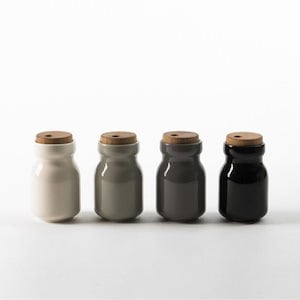 [TACKAON]タクガオン韓国スタイリッシュな陶器調理料樽香辛料ボトルSサイズ2個