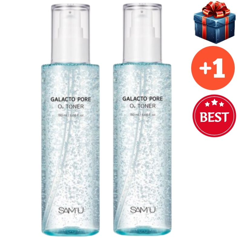 [トナー化粧水セット] galacto pore O2 化粧水 180ml + 180ml (お得な2本セット) 大容量 エッセンス スキンケア 韓国人気 毛穴 フィジー 老廃物除去 ガラクトミセス