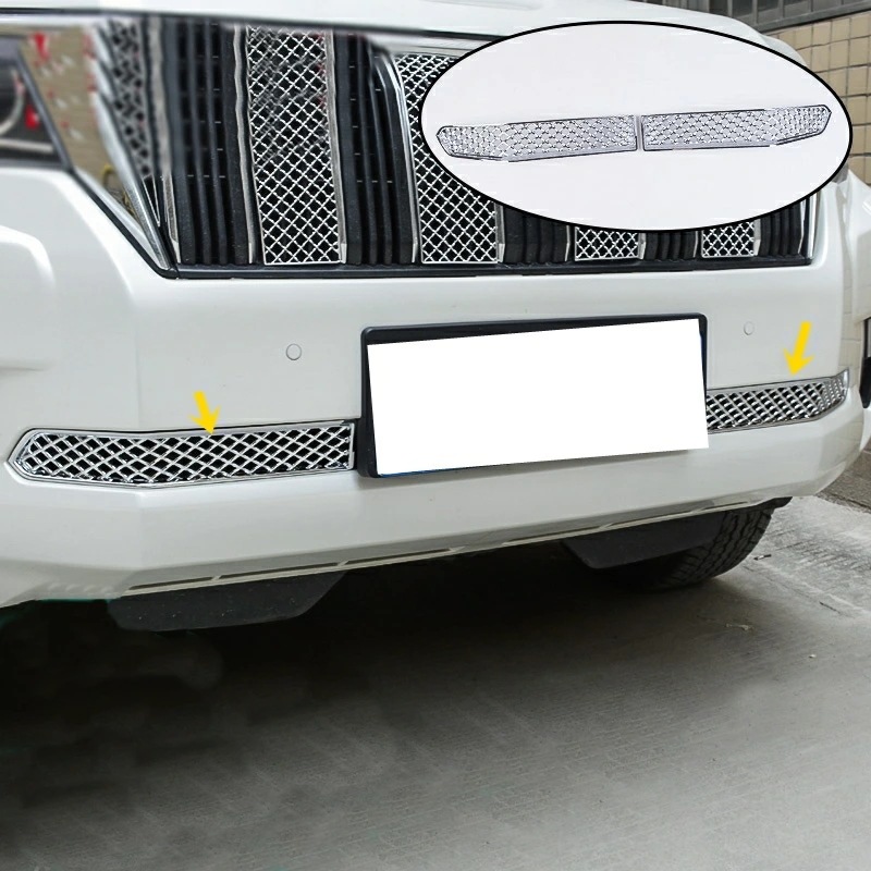 トヨタ ランドクルーザープラド 150系 用 フロント ラジエータグリル 下 トリム 保護 パーツ 2ピース