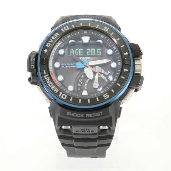 極美品 G-SHOCK ガルフマスター クワッドセンサー搭載 GWN-Q1000A-1AJF 腕時計 ブラック 黒 メンズ MMM AJ26-3 中古