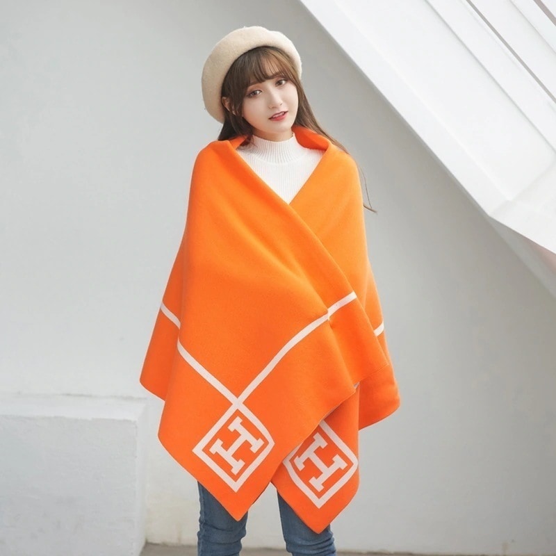 H レターウールブランケットソファニット暖かい小さなスローブランケットオフィス昼寝休憩シングルキルトホームブランケット