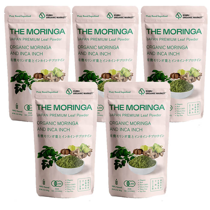 有機モリンガ葉とインカインチプロテイン 90g 5個セット THE MORINGA ザモリンガ 滋賀県産有機モリンガ葉使用 ペルー産インカインチ 有機JAS オーガニック