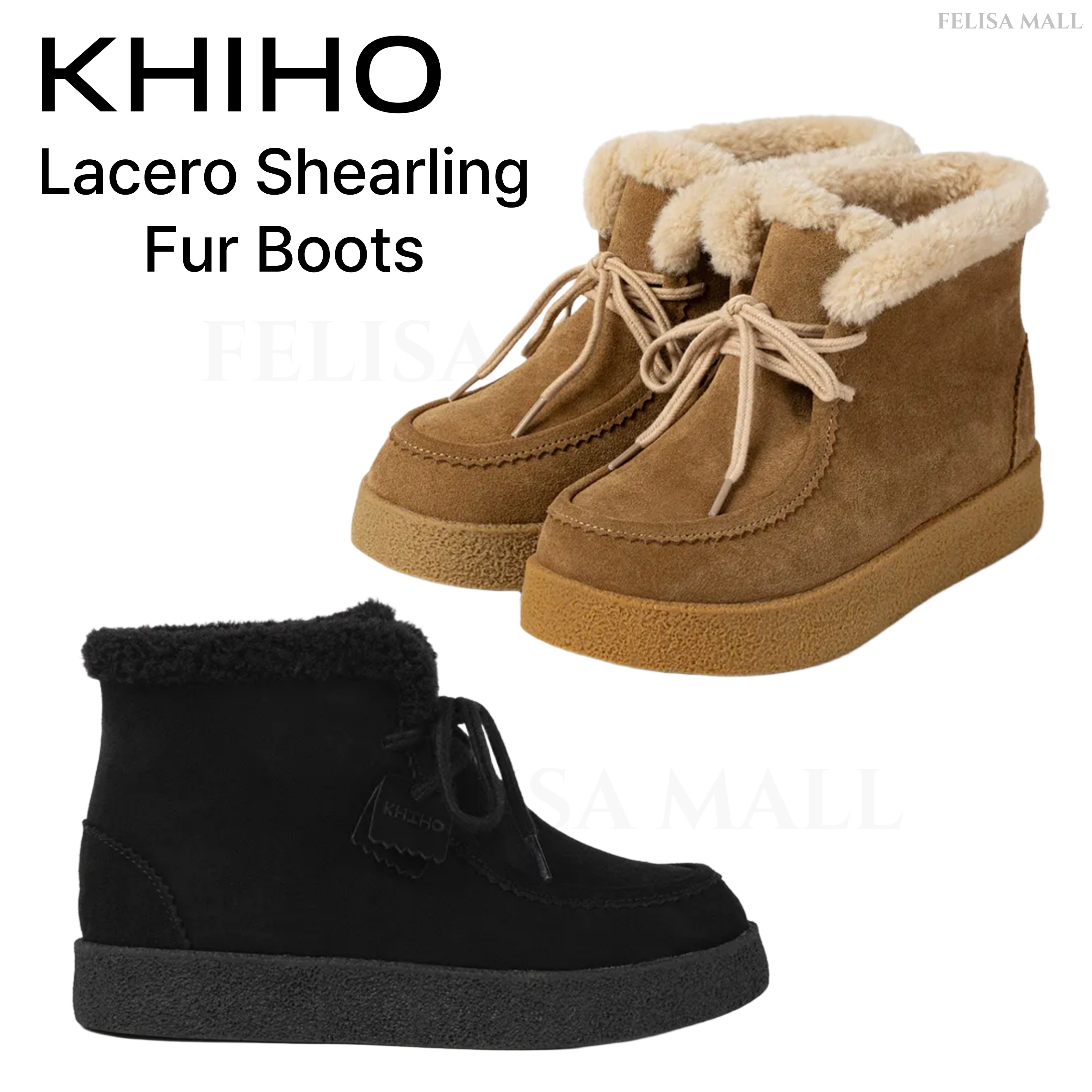 [KHIHO] Lacero Shearling Fur Boots モコモコブーツ 韓国人気