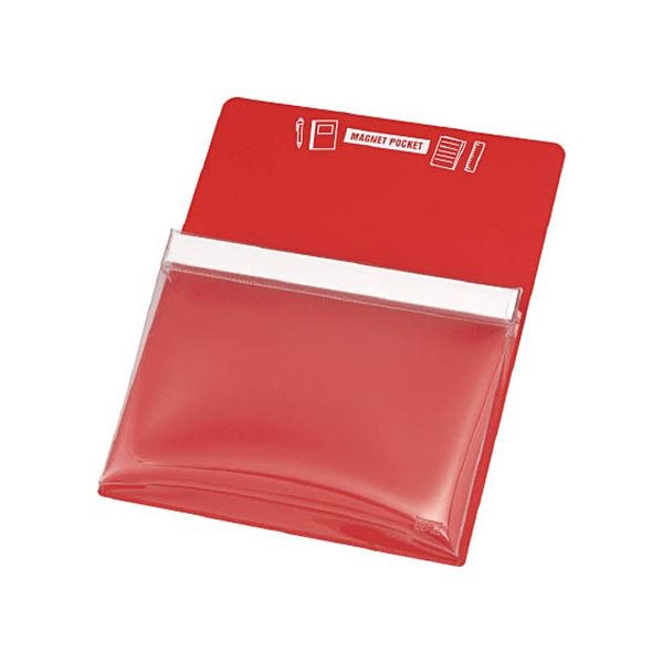 （まとめ） TRUSCO マグネットポケットB5用赤 MGP-B5-R 1枚 [x10セット]