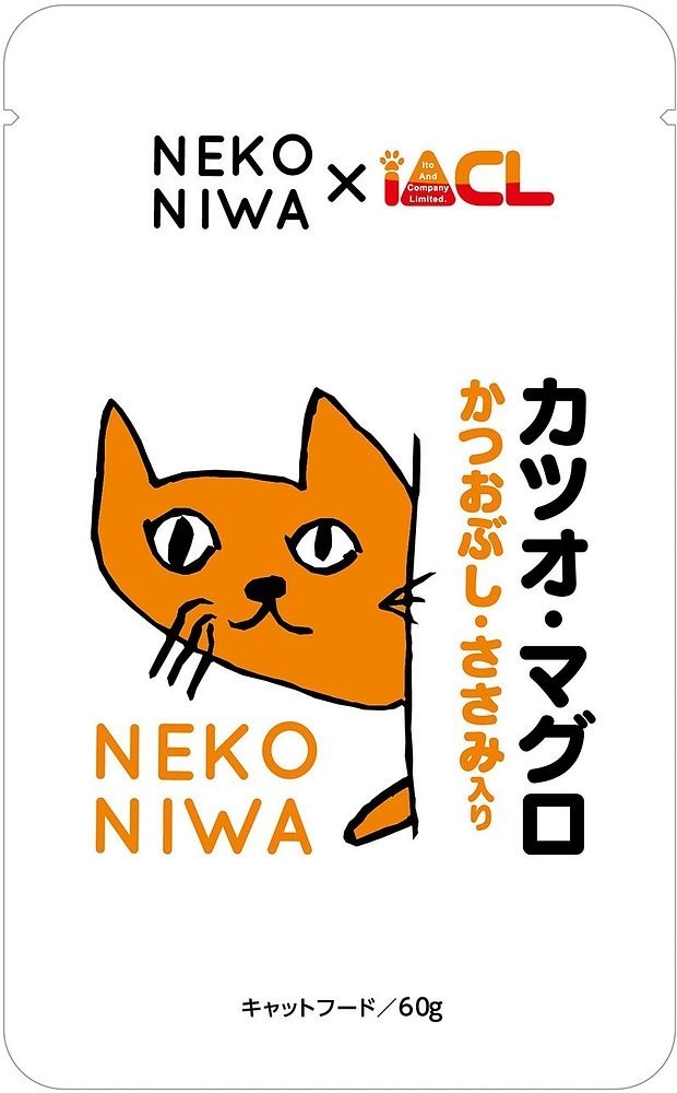 （まとめ買い）イトウ&カンパニーリミテッド NEKONIWA カツオ/マグロ かつおぶし/ささみ入り 60g 猫用フード [x56]