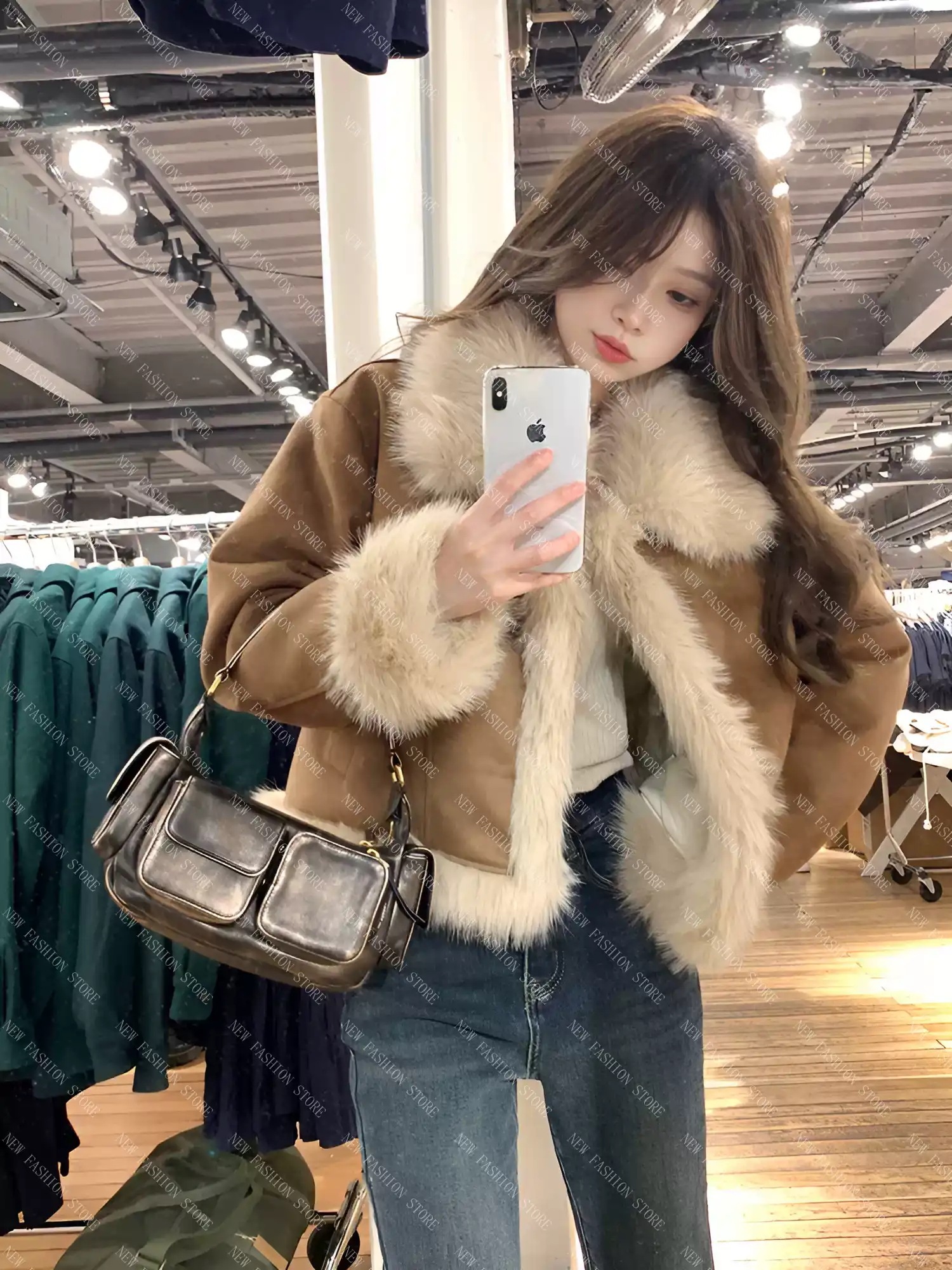 ショートジャケット女性の秋冬シーズンの綿入れの服-29