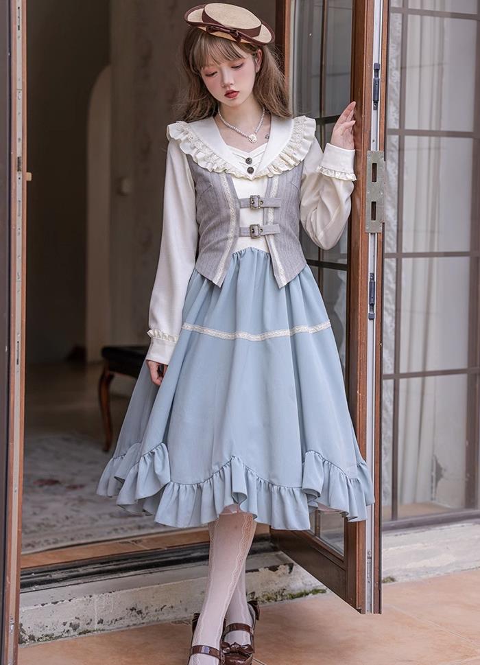 【新作登場 最安値!】29ロリータ ドレスワンピース　 ゴスロリ コスプレ メイド服 コスチューム 文化祭 学園祭 衣装 仮装 ハロウィン おすすめ 可愛い 長袖 ドレス　日常　写真　舞台　花