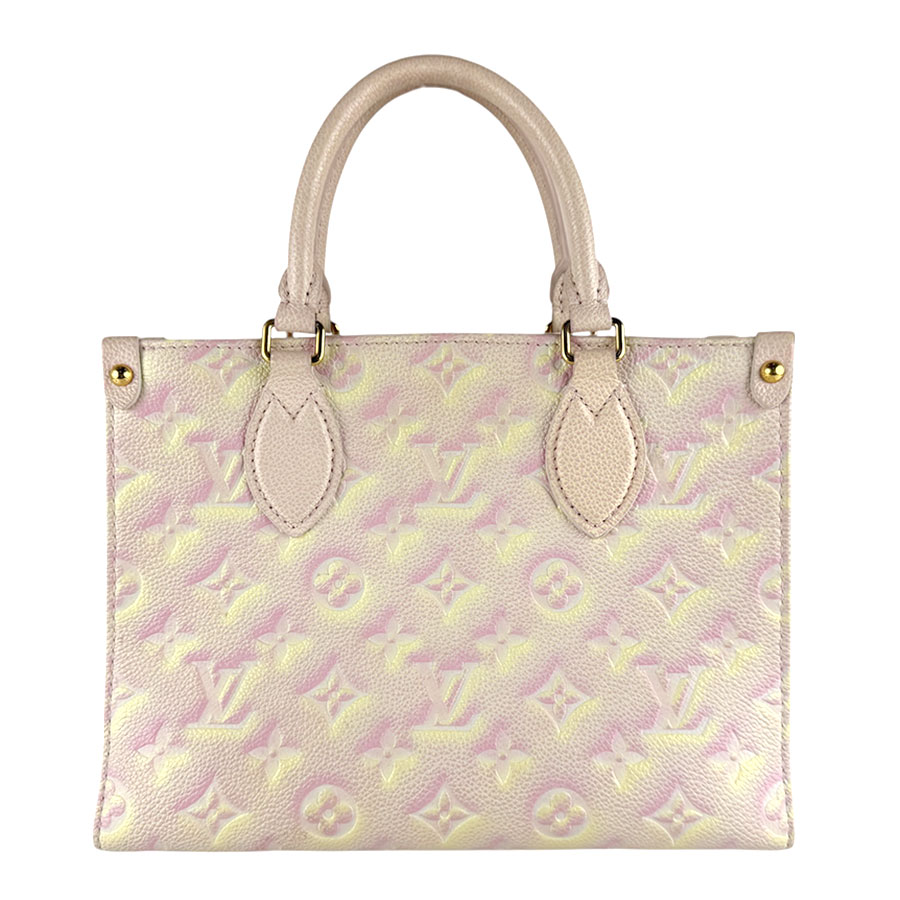 ルイ ヴィトン LOUIS VUITTON ハンドバッグ ショルダーバッグ サマースターダスト オンザゴーPM モノグラムアンプラント ピンク×イエロー レディース M46168 z8649