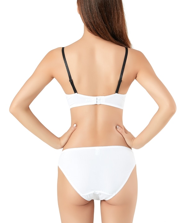 Qoo10 サテンブラ＆ショーツセット ストライプ