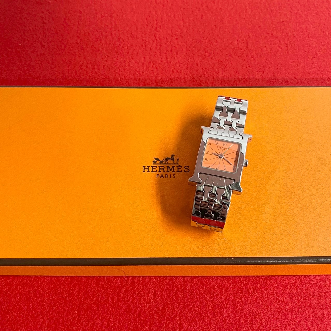 Hウォッチ クォーツ腕時計 ステンレススチール シルバー 45062