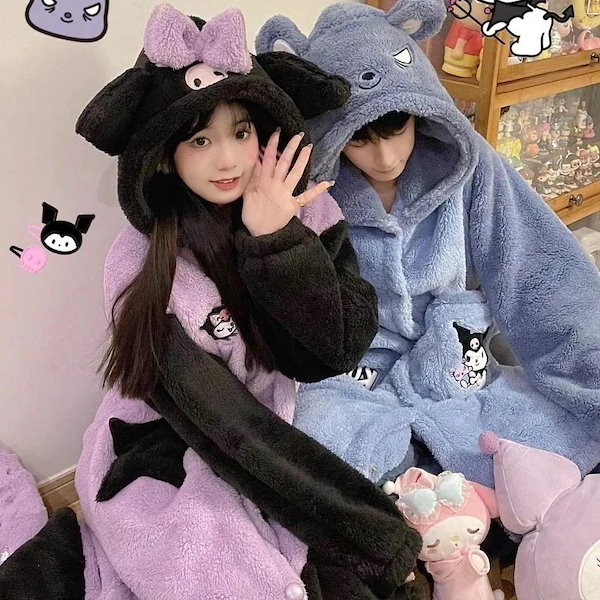 乐淘赏 クロミ＆マイメロディ ルームウェア 着ぐるみパジャマ 乐淘赏 クロミ＆マイメロディ ルームウェア 着ぐるみパジャマ