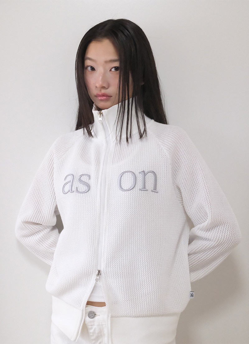 【AS"ON】 SOI ZIP-UP / WHITE (SUMMER VER.) 正規品