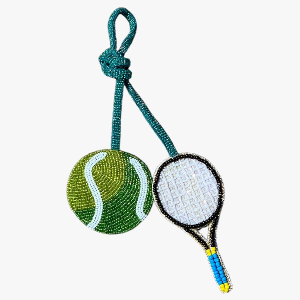 テニス ビーズ バッグチャーム チャーム