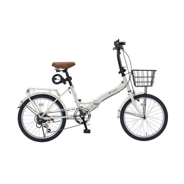 MF209 BRANCHE-GY グレージュ [折畳自転車 (20インチ6段ギア) オールインワン] メーカー直送