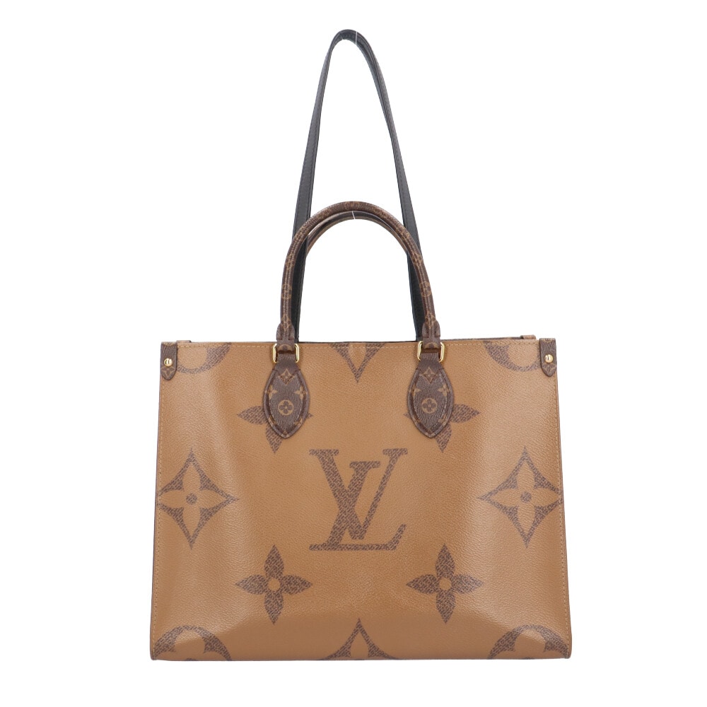 ルイヴィトン オンザゴーMM モノグラムジャイアント ショルダーバッグ モノグラムリバース M45321 ブラウン LOUIS VUITTON 中古ショルダーバッグ