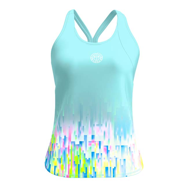 「海外サイズ」BIDI BADU(ビディバドゥ) 2024 SP レディース MELBOURNE 全豪オープン タンクトップ W1580022-AQMX アクア×ミックス(23y12mテニス)