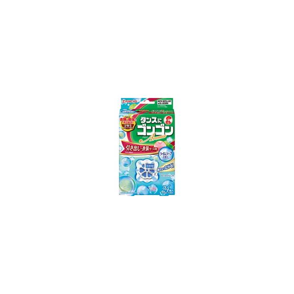 10個セット/ゴンゴン アロマ 引き出し・衣装ケース用 ライムソープの香り 24個入 [大日本除虫菊]