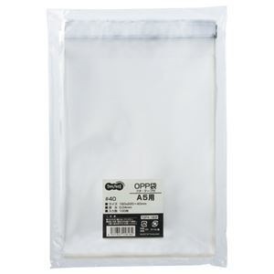 （まとめ） TANOSEE OPP袋 フタテープ付 A5用 160220+40mm 1パック（100枚） 10セット