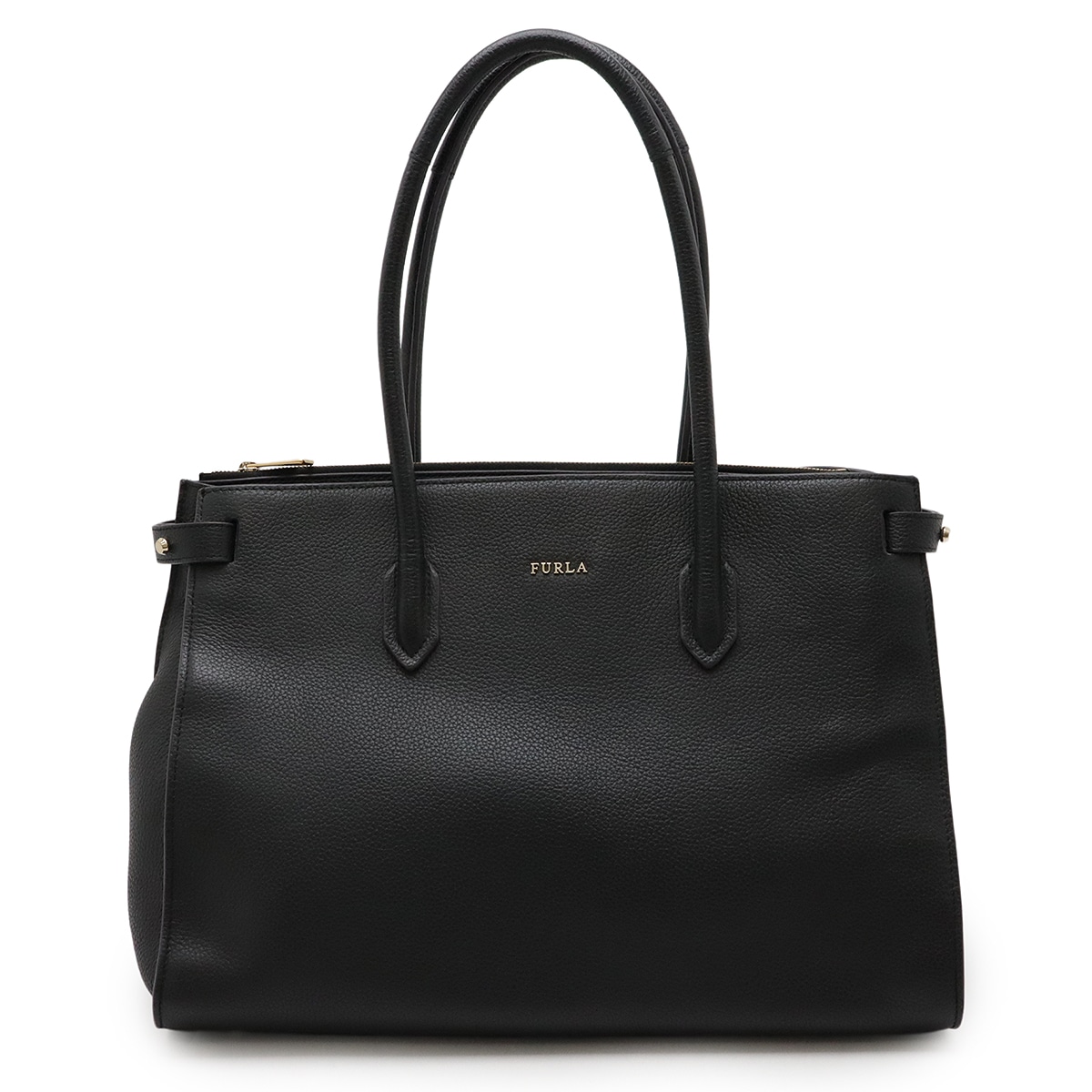 トートバッグ ショルダーバッグ レザー ブラック 黒 ゴールド金