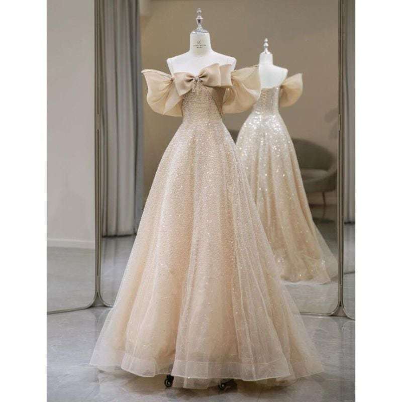 パーティードレス パーティードレススカートスカート女性2024新型軽量贅沢ワンピース-24