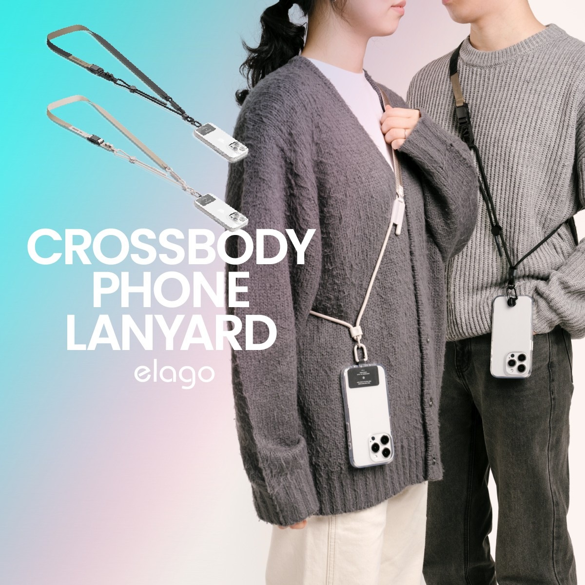 スマホ ショルダー 斜めがけ 首掛け 肩掛け クイックリリース 可 スマホストラップ ストラップ ホルダー 付 スマホショルダー CROSSBODY PHONE LANYARD