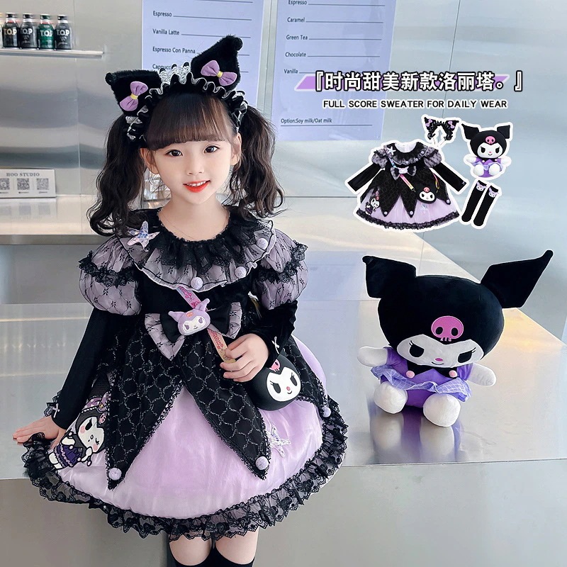 クリスマス90 ~ 150cm女の子ロリータプリンセスドレスクロミ小悪魔ハロウィンケーキスカートロリータドレス潮