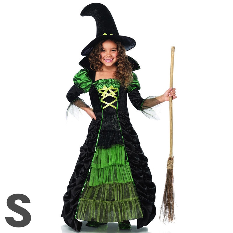 コスプレ 仮装 ストーリーブックウィッチ 子供用 S 【 コスプレ 衣装 ハロウィン 仮装 コスチューム 子供 魔女 子ども用 ゴシックウィッチ 魔法使い パーティーグッズ キッズ こども 】