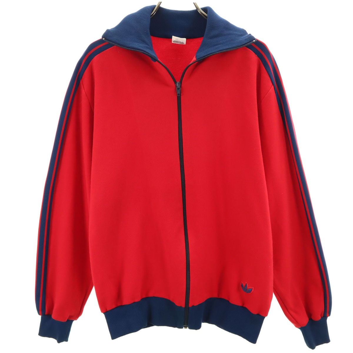 70s ヴィンテージ 西ドイツタグ デサント製 トレフォイルロゴ トラックジャケット 4 レッド メンズ 古着