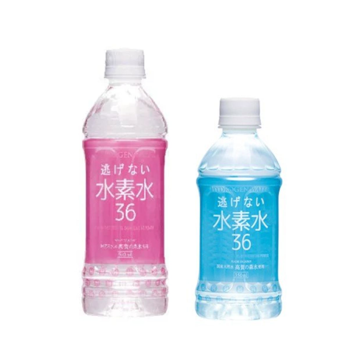 奥長良川名水 逃げない水素水36 500ml×24本入(ピンク)＆350ml×24本入(ブルー)【色＆サイズ違い】 特許取得 国産 天然軟水 水 ミネラルウォーター モンドセレクション