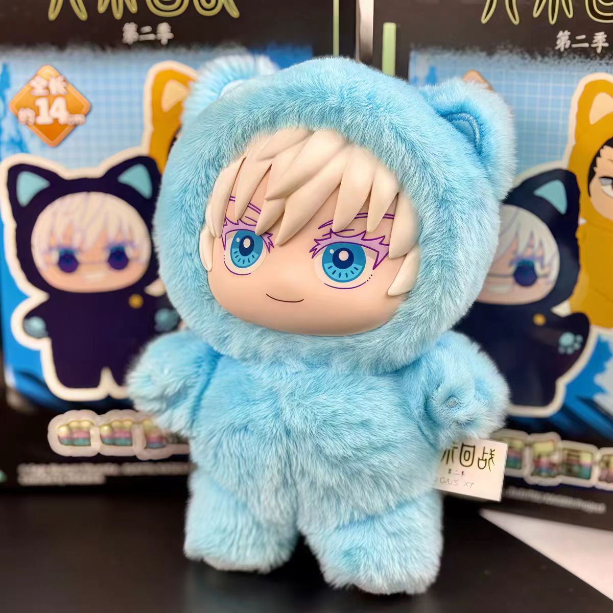 【公式正规品】呪術廻戦 ねこねこランドパーティー 五条悟＆夏油傑シリーズ ぬいぐるみチャーム 潮玩 女性向け