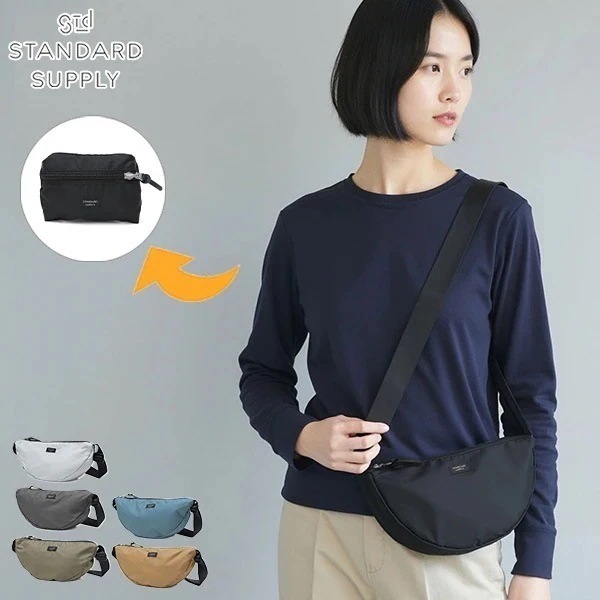 選べるノベルティ付 正規取扱店 ショルダーバッグ レディース メンズ 斜めがけバッグ ナイロン ブランド 小さめ 軽量 軽い ミニ シンプル カジュアル 日本製 EASY MOON SHOULDER