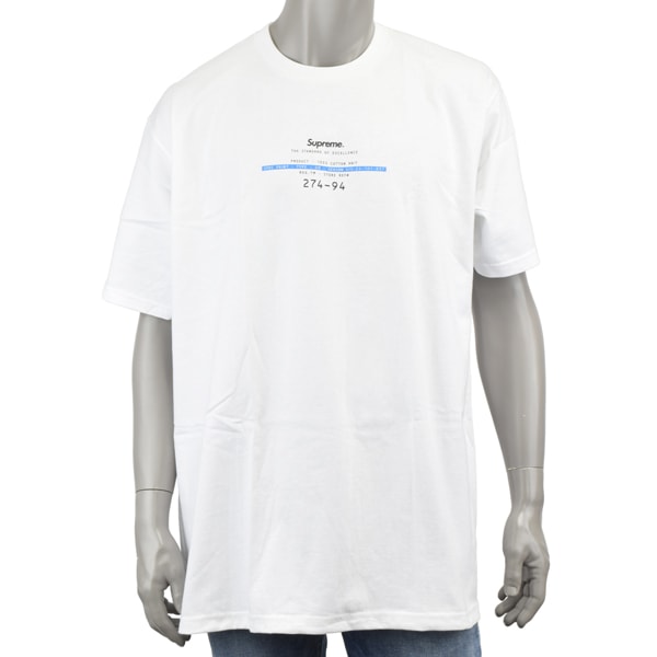 SUPREME シュプリーム STANDARD TEE/ロゴ Tシャツ/STANDARD WHITE