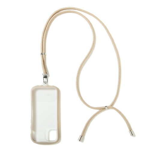 Ungrid Easy Grip Clear Case+Tag Strap Set LIGHT TAUPE【iPhone 12 / 12 Pro 対応】4589676565069