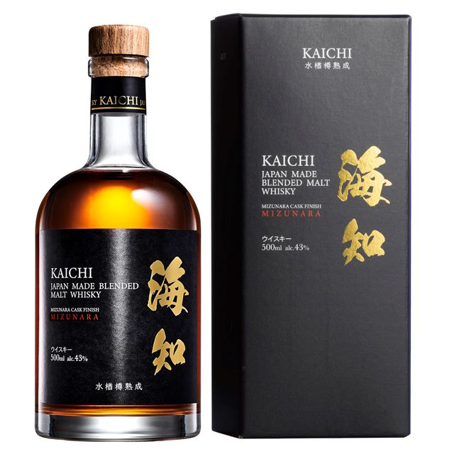 海知 KAICHI 高級 ウイスキー 500ml ミズナラ樽 国産 ブレンデッドウイスキー 箱入り メーカー公式