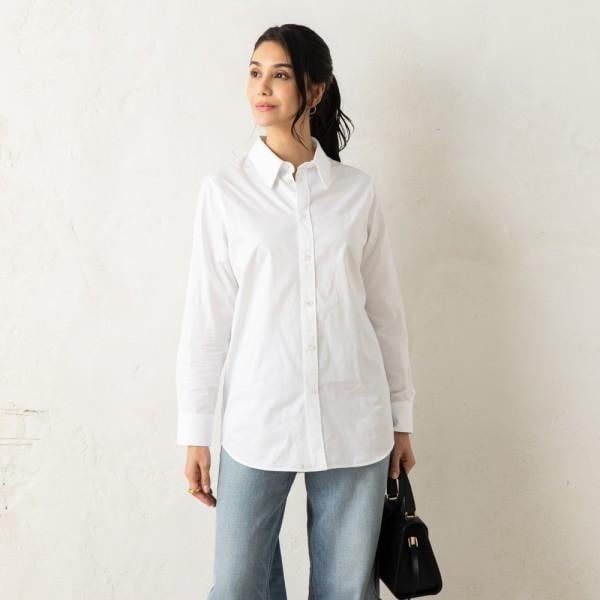 シャツ ブラウス トムボーイシャツ コットンポプリン ホワイト レディース 2C46B091F 01BC