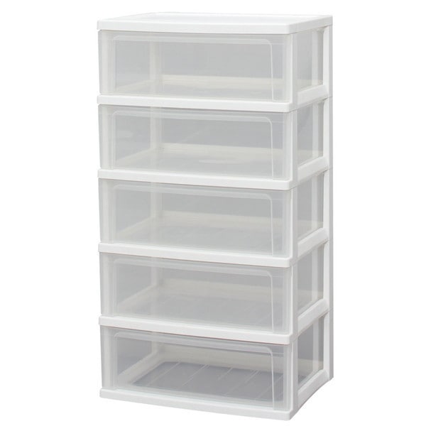 W-545 ホワイト [ワイドチェスト 5段 幅54cm 完成品] メーカー直送 7,102円