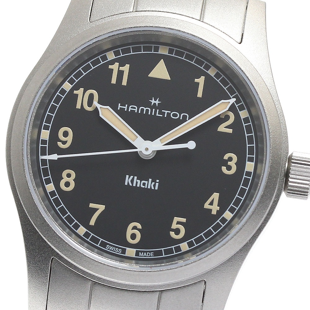 ハミルトン HAMILTON H693010 カーキ フィールド クォーツ メンズ 極美品 箱・保証書付き_891328【中古】
