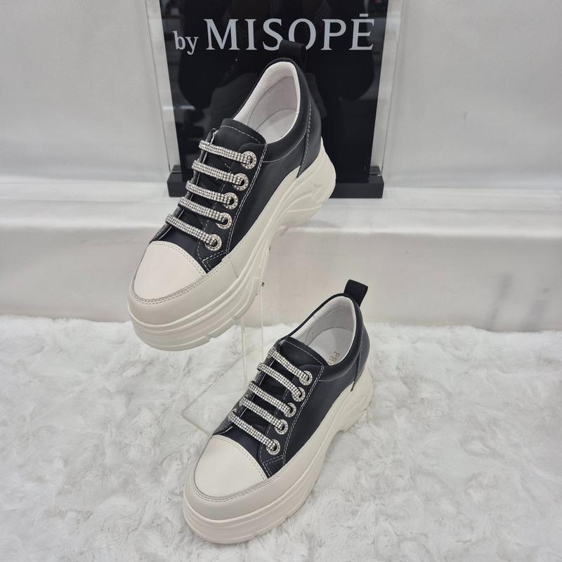 By 女性ホットフィックスバンドスニーカー 112HT430DF012 BLACK 2 JJ