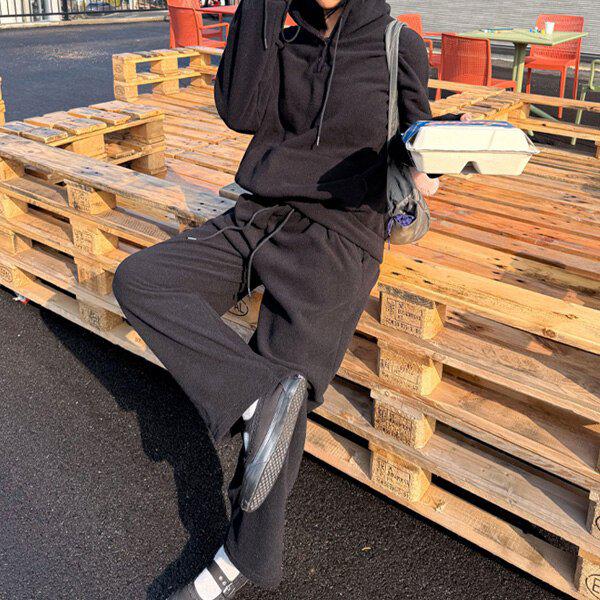 (SET)フリース単品フード付きセット冬女性用フリース