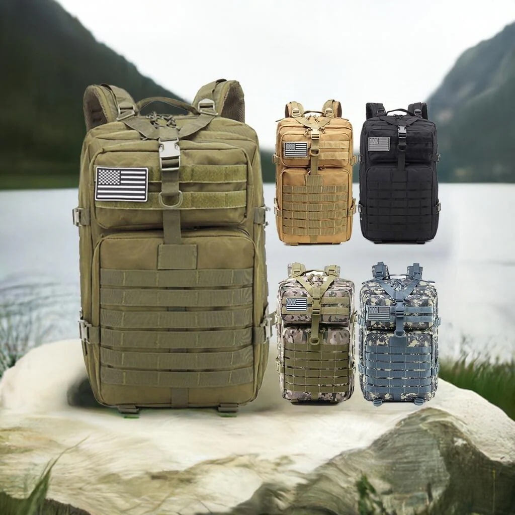 即納ありミリタリー バックパック 登山 リュックサック 43L MOLLE モールシステム PALS パルス 対応 旅行 アウトドア サバゲー MOLLE-BL096