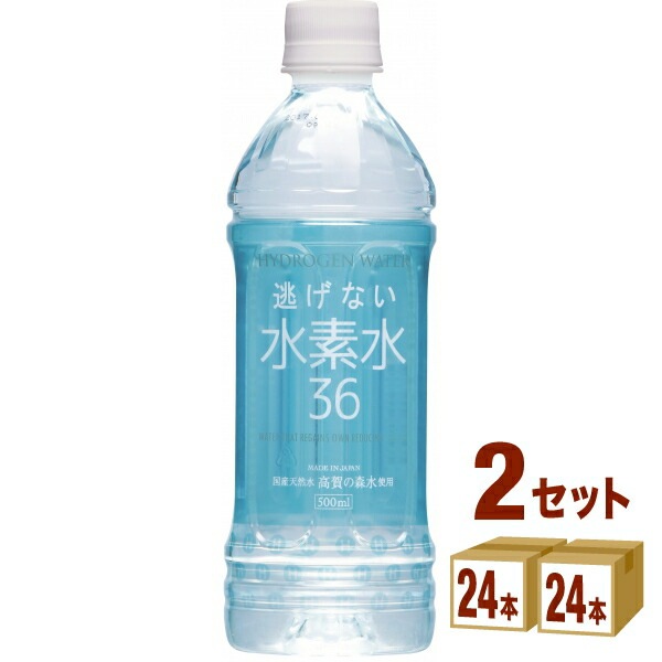 奥長良川名水 逃げない水素水36　500ml 2ケース (48本) 飲料 水